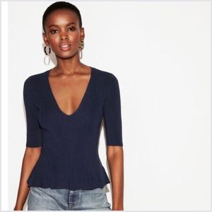 NWT Express Open Back Peplum Pullover Sweater